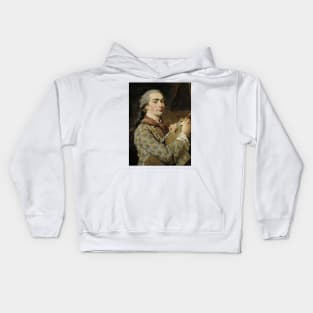 Self-Portrait by Louis-Jean-Francois Lagrenee Kids Hoodie